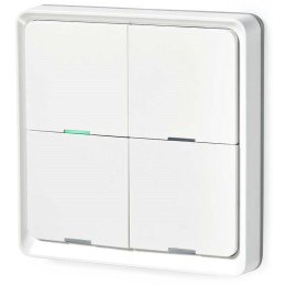 NEDIS chytrý nástěnný vypínač/ Zigbee 3.0/ nástěnný držák/ čtyři tlačítka/ bílý