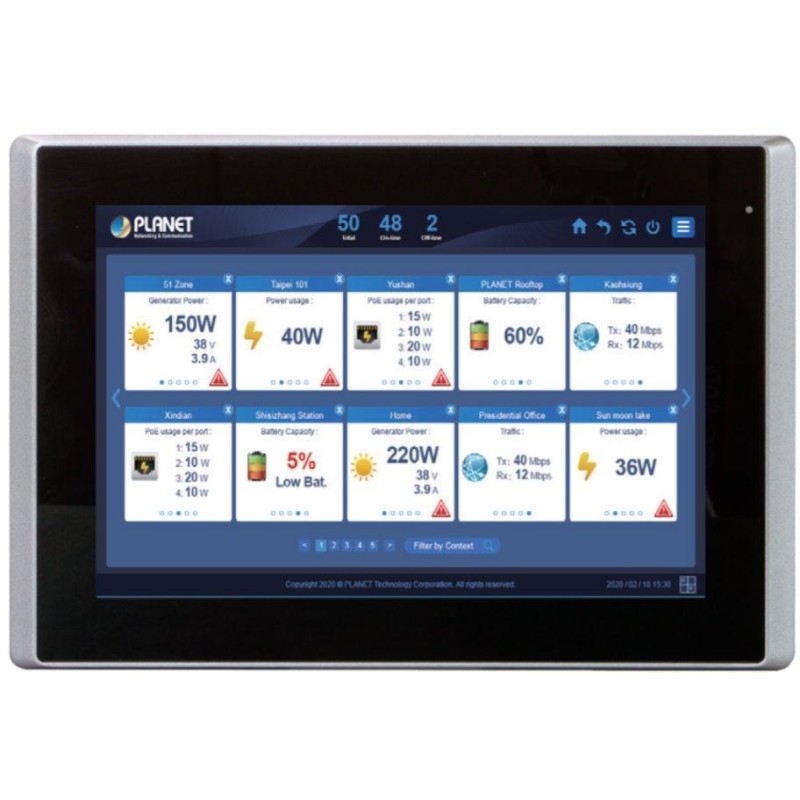 Planet NMS-360V-12 kontroler pro solární switch BSP-360, správa 512 zařízení, 12" touch LCD