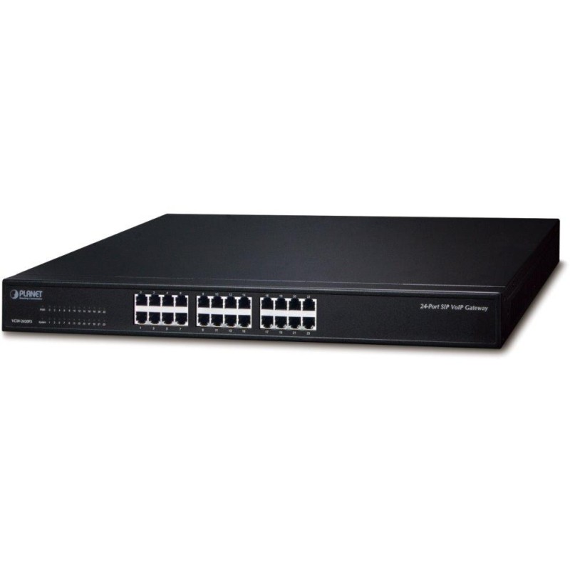 Planet VGW-2420FS VoIP gateway, 24x FXS, SIP, CallerID, Fax, Hotline, firewall, SNMP, SSH/TLS, QoS