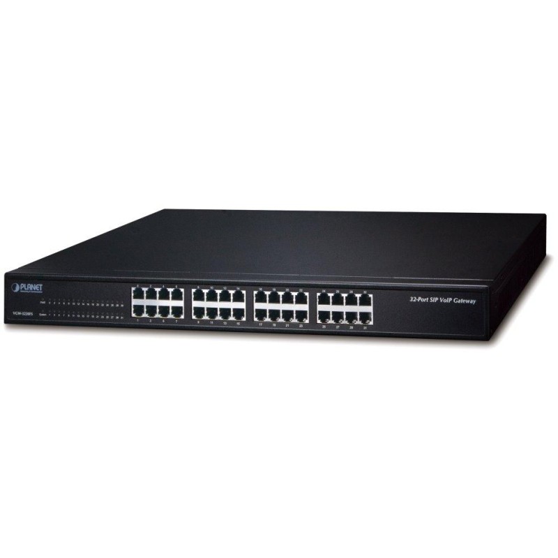 Planet VGW-3220FS VoIP gateway, 32x FXS, SIP, CallerID, Fax, Hotline, firewall, SNMP, SSH/TLS, QoS
