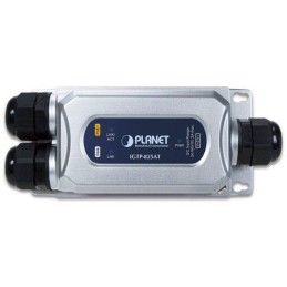 Planet IGTP-825AT konvertor RJ45/SFP, 1Gbps, PoE injektor 802.3at, -40 až 75 st.C, IP67, EFT+ESD, 24-56VDC