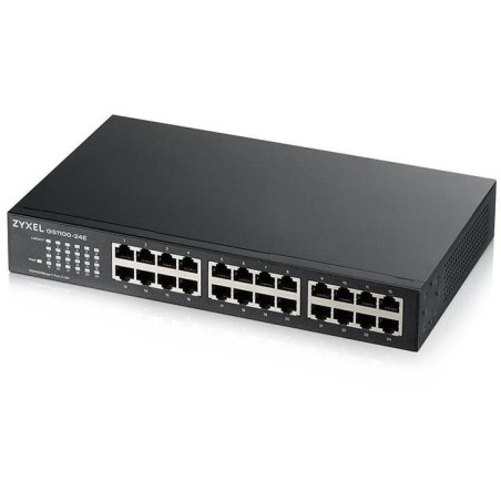 ZyXEL GS1100-24E, 24-port 10/100/1000Mbps Gigabit Ethernet switch v3, Fanless,  desktop