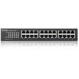 ZyXEL GS1100-24E, 24-port 10/100/1000Mbps Gigabit Ethernet switch v3, Fanless,  desktop