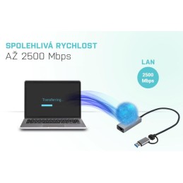 I-tec USB 3.1 Type C Metal 2.5Gbps Ethernet adaptér