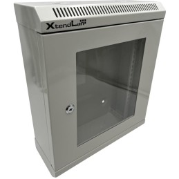 XtendLan Skříň 10", 9U, 140x350, šedý, prosklený