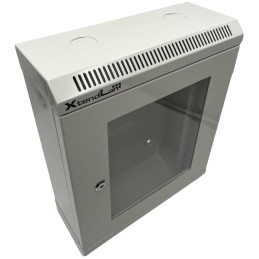 XtendLan Skříň 10", 9U, 140x350, šedý, prosklený