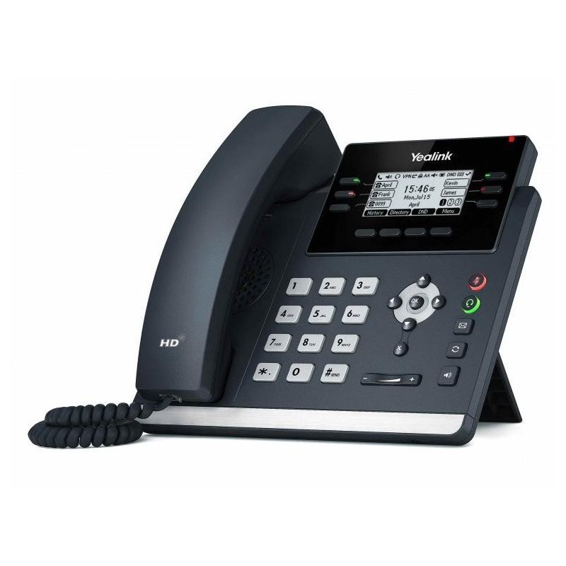 Yealink SIP-T42U IP telefon, 6x SIP, CZ/SK displej, 2x GbE port, PoE, Opus HD kodek, 15 programovatelných tlačítek