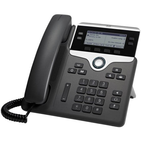 Cisco CP-7841-K9,  IP telefon, podsvícený displej, 2x 10/100/1000 Base-T RJ-45 funkce switche, PoE napájení