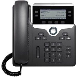 Cisco CP-7841-K9,  IP telefon, podsvícený displej, 2x 10/100/1000 Base-T RJ-45 funkce switche, PoE napájení