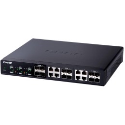 QNAP QSW-1208-8C   10G switch, 12x 10G port SFP+ (4x SFP+ a 8x kombinované SFP+ / RJ-45)