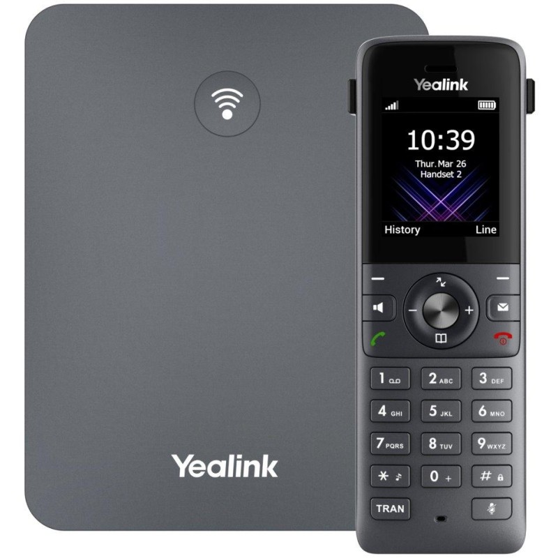 Yealink W73P, IP DECT báze+ručka, PoE, 1,8" barevný displej, až 10 ruček, 10x SIP