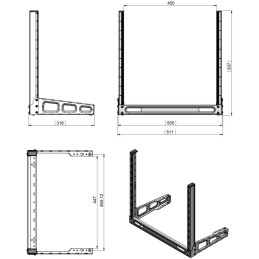 MikroTik SR-10U samostatně stojící držák pro rack 19" zařízení