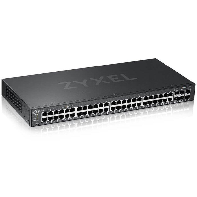 ZyXEL GS2220-50, EU region, 48-port GbE L2 Switch with GbE Uplink (1 year NCC Pro pack license bundled)