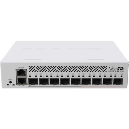 MikroTik Cloud Router Switch CRS310-1G-5S-4S+IN, 800MHz CPU, 256MB RAM, 5xSFP, 4xSFP+, 1x GbE, LCD, vč. L5 licence