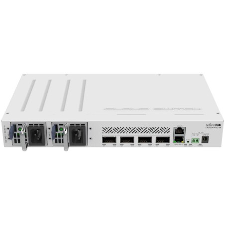 Mikrotik Cloud Switch CRS504-4XQ-IN, 650 MHz CPU, 64 MB RAM, 1x LAN, 4x QSFP28,  2x PSU, L5