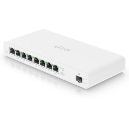 Ubiquiti UISP Switch - 8x GbE, 1x SFP, fanless, 8x PoE Out 27V (PoE budget 110 W)