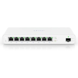 Ubiquiti UISP Switch - 8x GbE, 1x SFP, fanless, 8x PoE Out 27V (PoE budget 110 W)