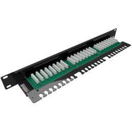 Solarix Patch panel 24x RJ-45 Cat5e UTP s vyvazovací lištou 1U SX24L-5E-UTP-BK-N