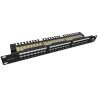 Solarix Patch panel 24x RJ-45 Cat6 UTP s vyväzovacou lištou 1U SX24L-6-UTP-BK-N