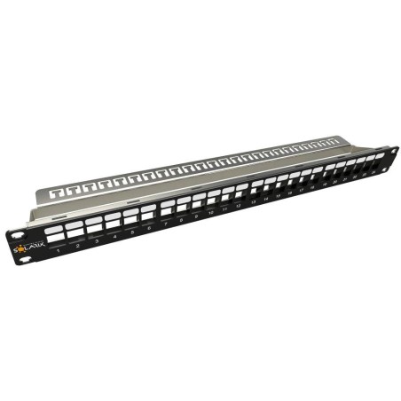 Solarix 19" Neosazený modulární patch panel 24 portů 1U SX24M-0-STP-BK-UNI-N