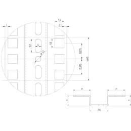 Triton Vertikální lišta 22U - středová (1 ks)