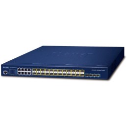 Planet SGS-6310-16S8C4XR L3 switch, 8x1Gb, 24x1Gb SFP, 4x10Gb SFP+, HW/IP stack, 2x power-in, VSF/Cluster