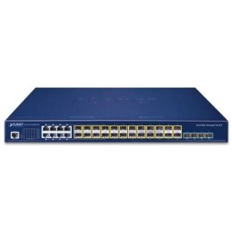 Planet SGS-6310-16S8C4XR L3 switch, 8x1Gb, 24x1Gb SFP, 4x10Gb SFP+, HW/IP stack, 2x power-in, VSF/Cluster