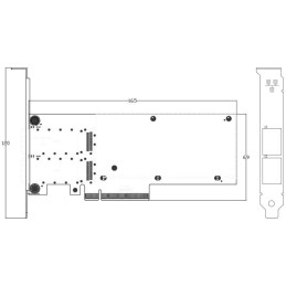 XtendLan PCI-E síťová karta, 1x 40Gbps QSFP+, Intel X710, PCI-E x8