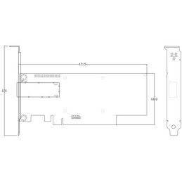 XtendLan PCI-E síťová karta, 1x 100Gbps QSFP28, Intel E810, PCI-E x16