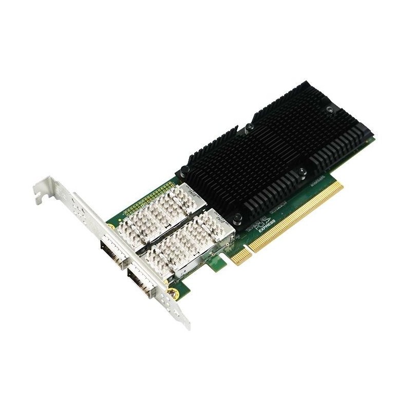 XtendLan PCI-E síťová karta, 2x 100Gbps QSFP28, Intel E810, PCI-E x16