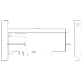 XtendLan PCI-E síťová karta, 2x 100Gbps QSFP28, Intel E810, PCI-E x16