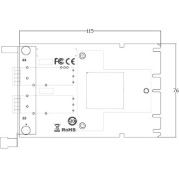 XtendLan OCP síťová karta, 2x 10Gbps SFP+, Intel 82599, Mezzanine