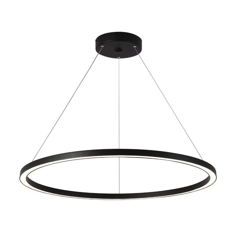 IMMAX NEO FINO SMART závěsné svítidlo 1 kruh, 80cm, 60W, černé, Zigbee 3.0, TUYA