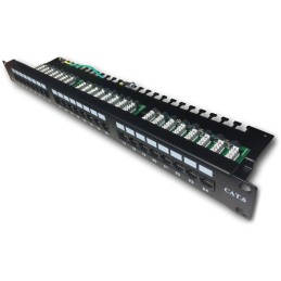 DATACOM Patch panel 19" UTP 24 port CAT6 LSA 1U BK (3x8p)hor.zářez