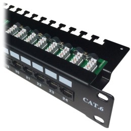 DATACOM Patch panel 19" UTP 24 port CAT6 LSA 1U BK (3x8p)hor.zářez