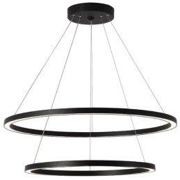 IMMAX NEO FINO SMART závěsné svítidlo 2 kruhy, 60+80cm, 93W, černé, Zigbee 3.0, TUYA