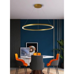 IMMAX NEO FINO SMART závěsné svítidlo 1 kruh, 80cm, 60W, zlaté, Zigbee 3.0, TUYA