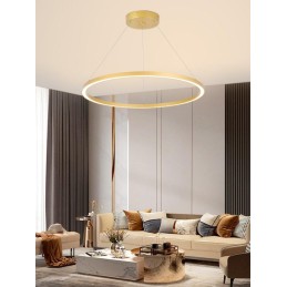 IMMAX NEO FINO SMART závěsné svítidlo 1 kruh, 80cm, 60W, zlaté, Zigbee 3.0, TUYA