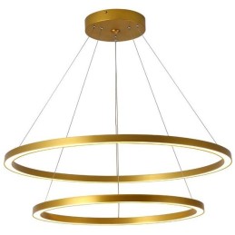 IMMAX NEO FINO SMART závěsné svítidlo 2 kruhy, 60+80cm, 93W zlaté, Zigbee 3.0, TUYA