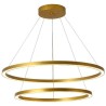 IMMAX NEO FINO SMART pendant light 2 circles, 60+80cm, 93W gold, Zigbee 3.0, TUYA