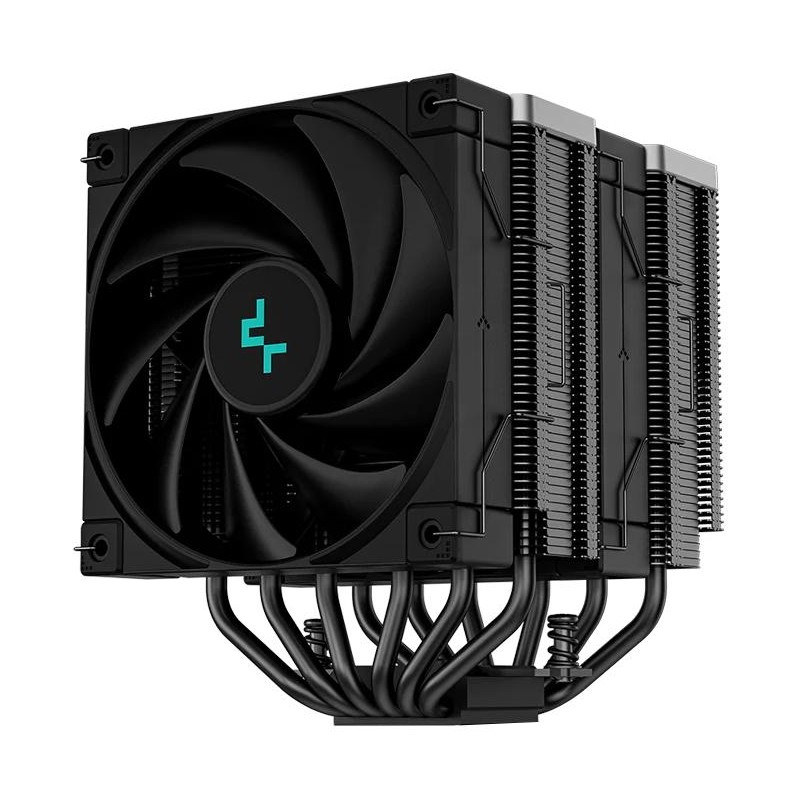 DEEPCOOL chladič AK620 Zero Dark / 2x120mm fan / 6x heatpipes / pro Intel i AMD/ komplet černý