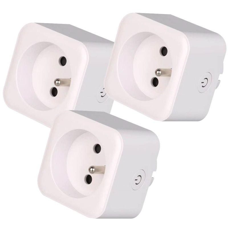 IMMAX NEO LITE SMART sada 3x chytrá vnitřní zásuvka v2/ s kolíkem (typ E)/ Wi-Fi/ Google Assistant/ Amazon Alexa/ TUYA
