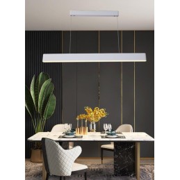 IMMAX NEO MILANO SMART závěsné lineání svítidlo 120cm, CCT 40W/RGB 18W, bílé Zigbee 3.0, TUYA