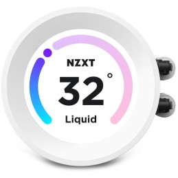 NZXT vodní chladič Kraken 280 ELITE RGB / 2x140mm RGB fan / 4-pin PWM / LCD disp. / 6 let / bílý