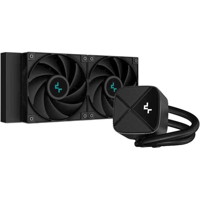 DEEPCOOL vodní chladič LS520S Zero Dark / 2x120 mm fan / Intel i AMD / komplet černý