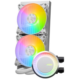 MSI vodní chladič CPU MAG CORELIQUID E240 WHITE/ 2x 120mm ARGB fan/ podpora LGA1700/ bílý