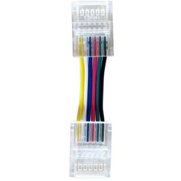 IMMAX konektor CLICK 12mm s kabelem 2,5cm, RGB+CCT, 6pin