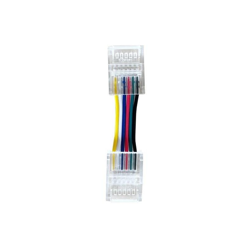 IMMAX konektor CLICK 12mm s kabelem 2,5cm, RGB+CCT, 6pin