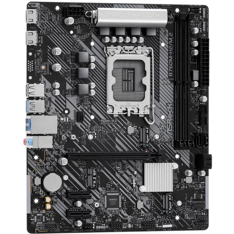 ASRock B760M-H2/M.2 / Intel B760 / LGA1700 / 2x DDR5 / 2x M.2 / HDMI / mATX
