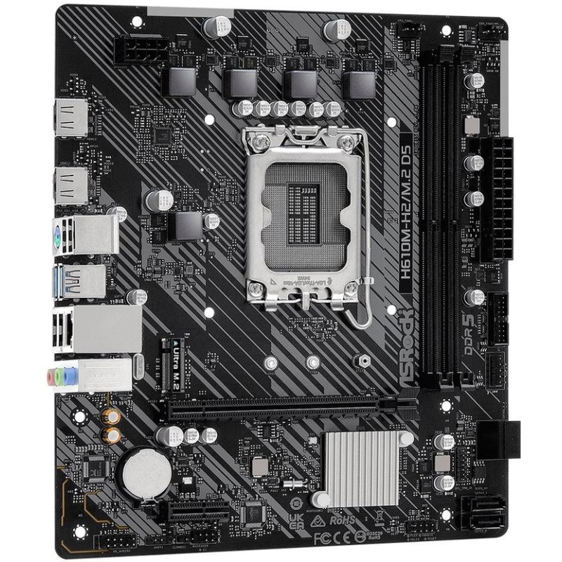 ASRock H610M-H2/M.2 D5 / LGA1700 / Intel H610 / 2x DDR5 / 2x HDMI / M.2 / mATX